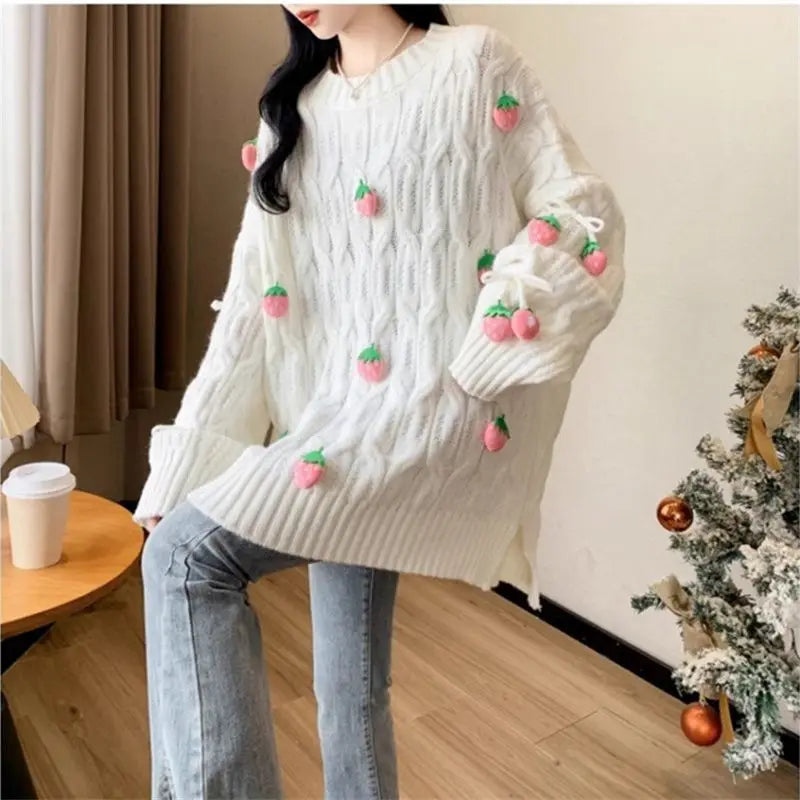 Strawberry Tassel Sweater