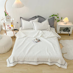 Bubble Yarn Blanket for Bed Single/Queen Size Bedspreads for Summer Plain Lace Quilt/Comforter for Sofa(pillowcase need order)