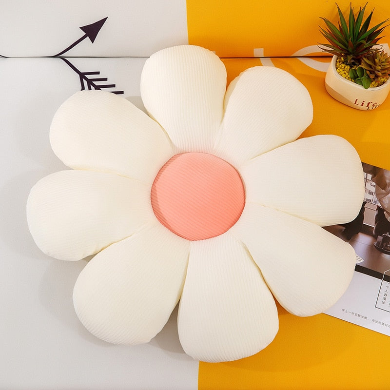 Cute Flower Plush Pillow Stuffed Soft Plant Flower Throw Pillow Cushion Home Sofa Decoration Pillow