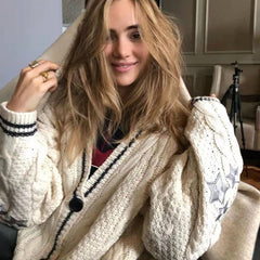 Hollywood Starlet Star-Embroidered Cardigan