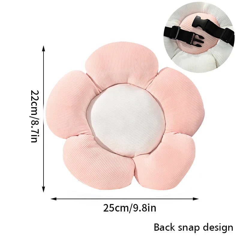 Plush Flower Cushion INS Cute Sofa Sunflower Throw Pillow Office Chair Lumbar Support Pillow Plush Car Seat Cushion