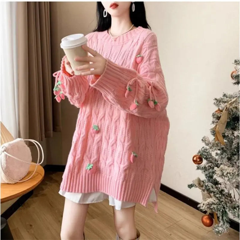 Strawberry Tassel Sweater