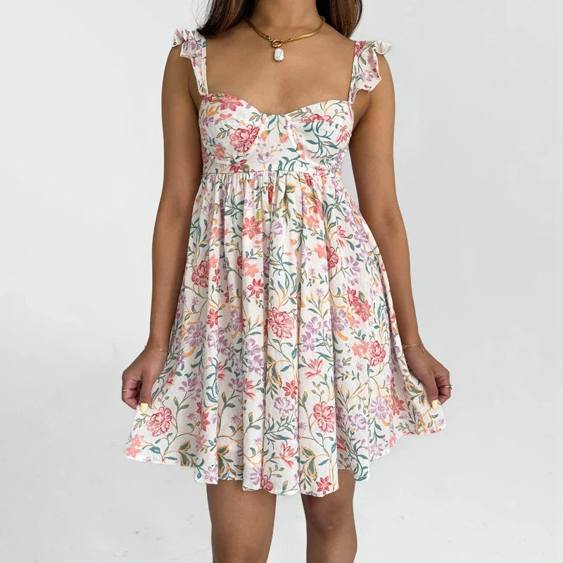 Ruffles Strap BabyDoll Mini Dress