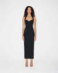 Solid Halter Bandage Maxi Dress