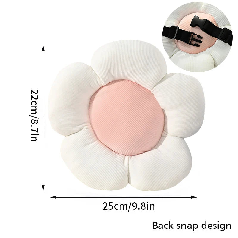 Plush Flower Cushion INS Cute Sofa Sunflower Throw Pillow Office Chair Lumbar Support Pillow Plush Car Seat Cushion