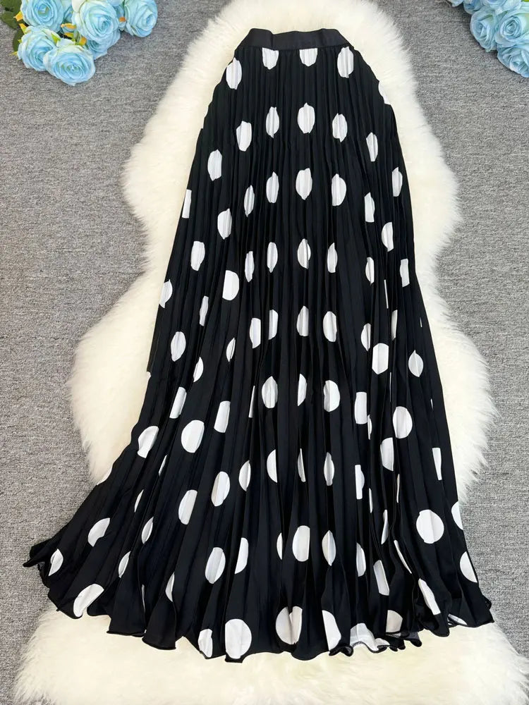 Polka Dot Maxi Skirt