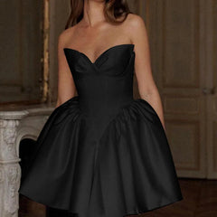Sweetheart Strapless Flare Mini Dress