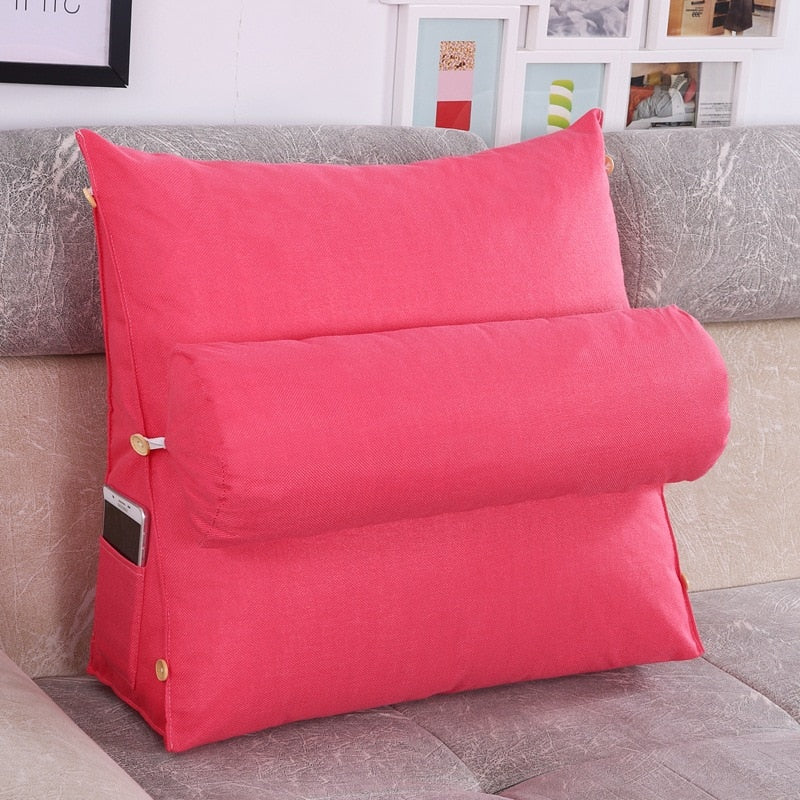 Hot Sale Comfort Soft Bed Rest Reading Pillow Big Wedge Adult Backrest Lounge Sofa Cushion Back Support For Sitting Bed Pillow
