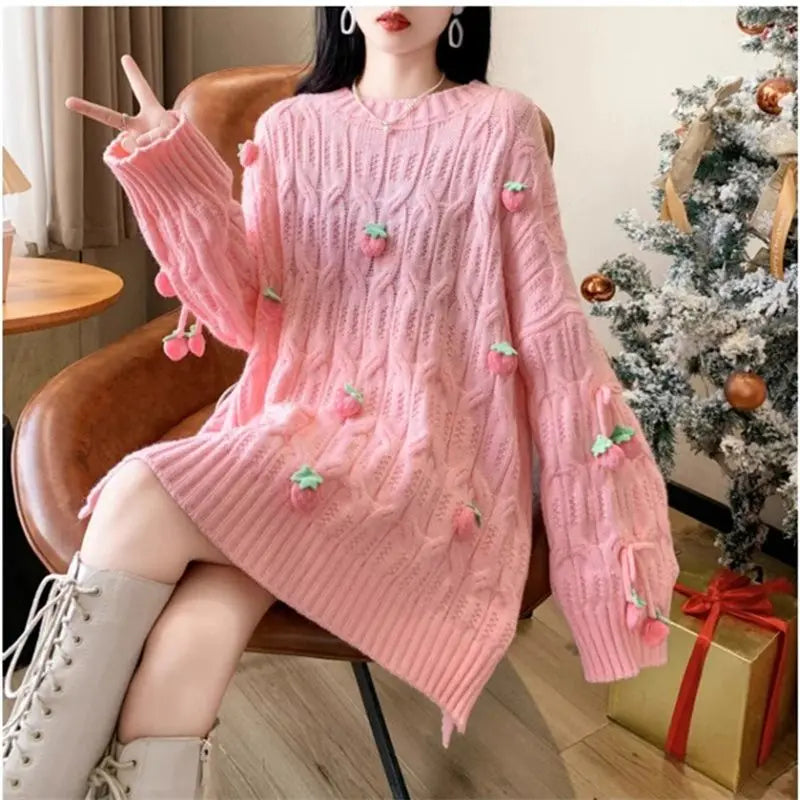 Strawberry Tassel Sweater