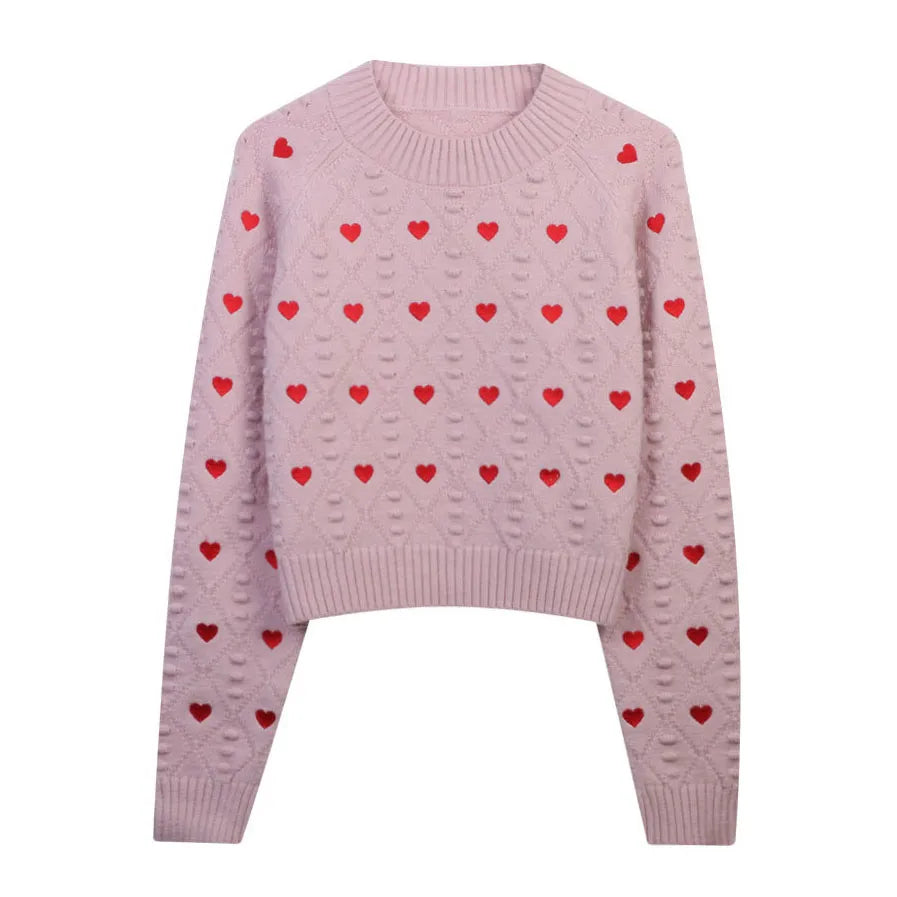 Heart Cable Knit Sweater