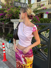 3d Orchid Off Shoulder Top