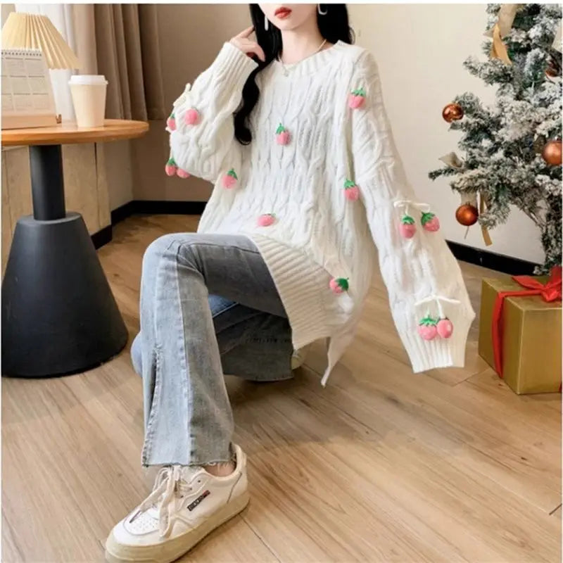 Strawberry Tassel Sweater