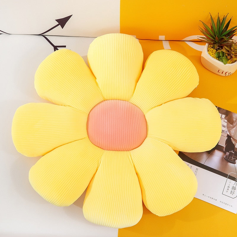 Cute Flower Plush Pillow Stuffed Soft Plant Flower Throw Pillow Cushion Home Sofa Decoration Pillow