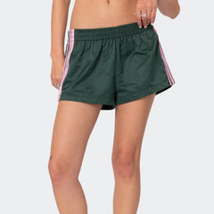 Striped  Elastic Sweat Shorts