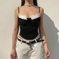 Laila Cropped Lace Cami Top