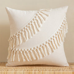 Boho Decorative Throw Pillow Covers With Tassel For Couch Bed Sofa Morocos Lumbar Tufted Pillowcase 45X45 Home Decor
