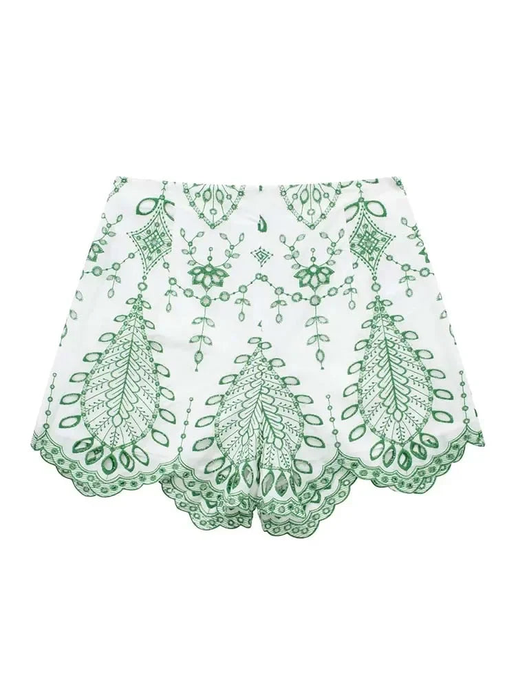 Nala Needlework Shorts Set