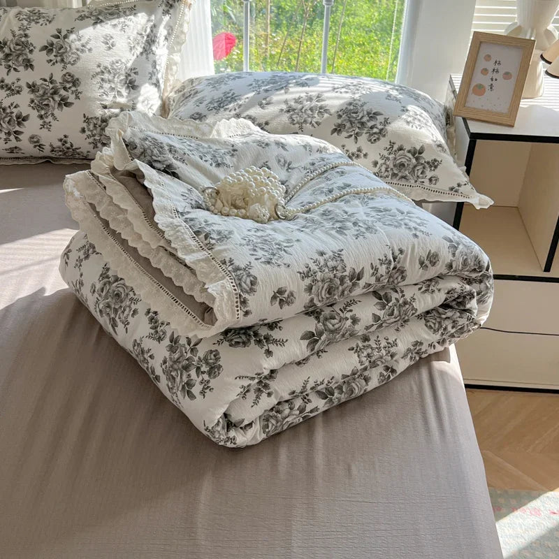 2025 Summer Quilt - 100% Cotton, Lightweight & Breathable, Cute Home Decor (No Pillowcase/Sheet) Comfortable Bedding