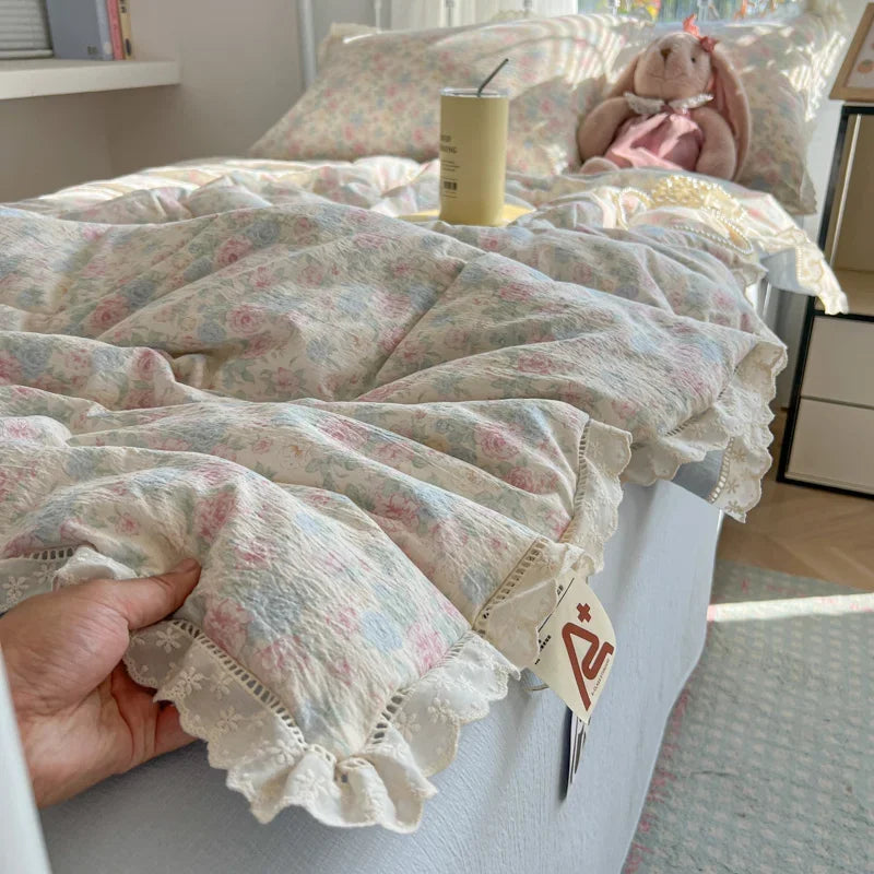 2025 Summer Quilt - 100% Cotton, Lightweight & Breathable, Cute Home Decor (No Pillowcase/Sheet) Comfortable Bedding