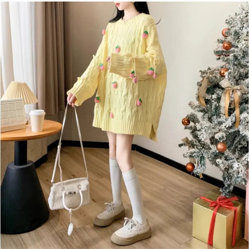 Strawberry Tassel Sweater