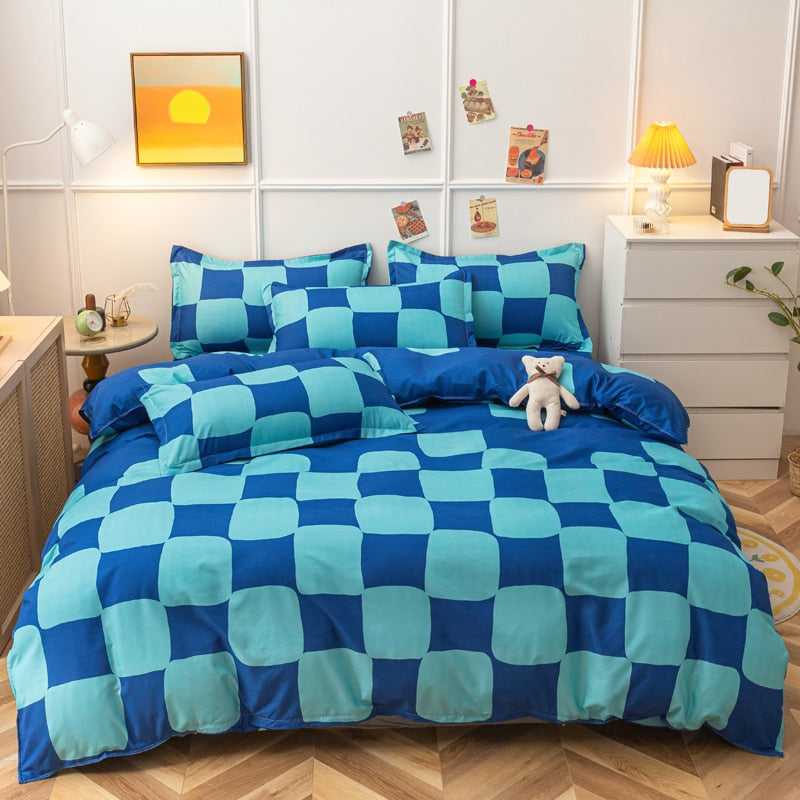 Strawberry Bedding Set Double Sheet Soft 3/4pcs Bed Sheet Set Duvet Cover Queen King Size Comforter Sets For Home For Child
