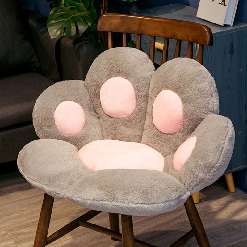 Cat Paw Back Soft Pillows Plush Chair Cushion Sofa Indoor Floor Home Chair Decor Animal Plush Throw Pillow Back Rest Pillow
