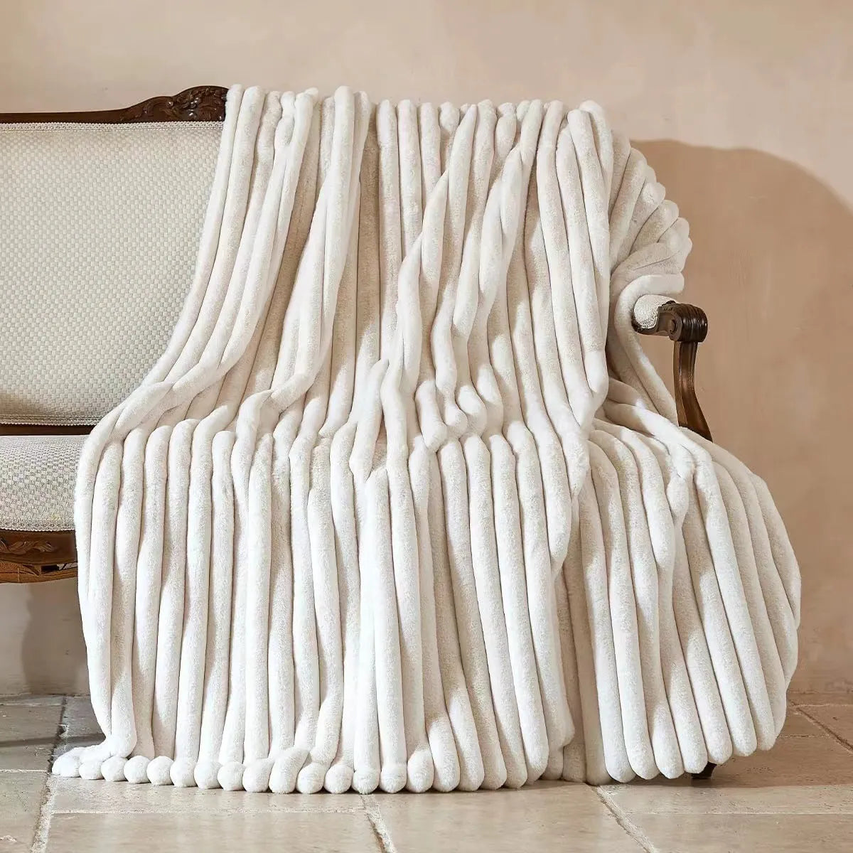Room decor Faux Fur Throw Blanket Plush Bedspread on the bed plaid sofa cover towel blankets and throws for living room bedroom