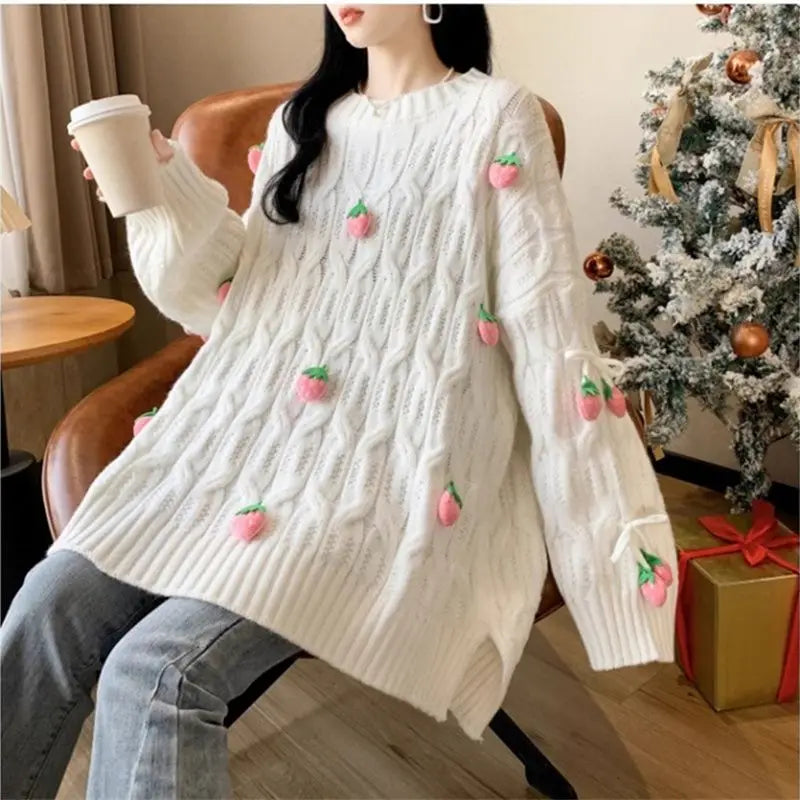Strawberry Tassel Sweater