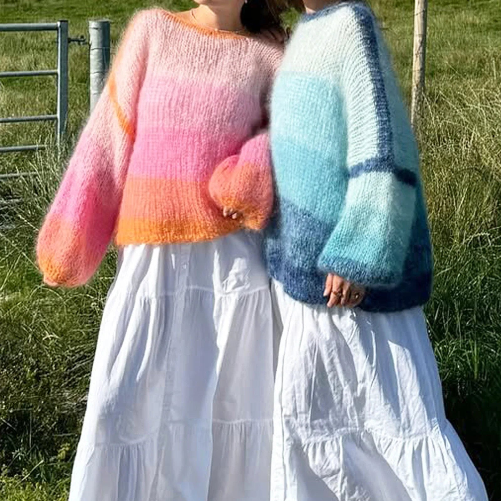 Striped Fuzzy Sweater