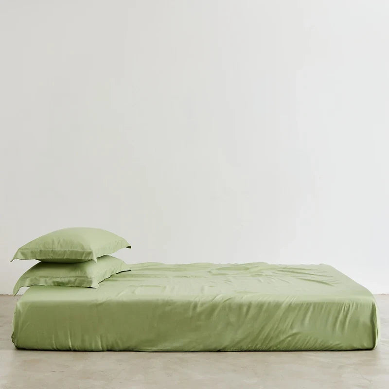 Organic Bamboo Bedding Set Bed Sheet Sets Fitted Sheets Flat Sheet Pillowcase Luxury Double Queen King Size Bedsheet