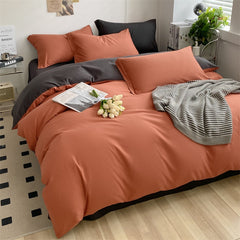 Bedding Set Boy Girl Duvet Cover Flat Sheet Pillowcase Aesthetic Bedcloth Double Cover Flat  Soft Comfort  Bed Sheet Pillowcase