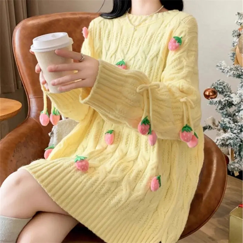 Strawberry Tassel Sweater