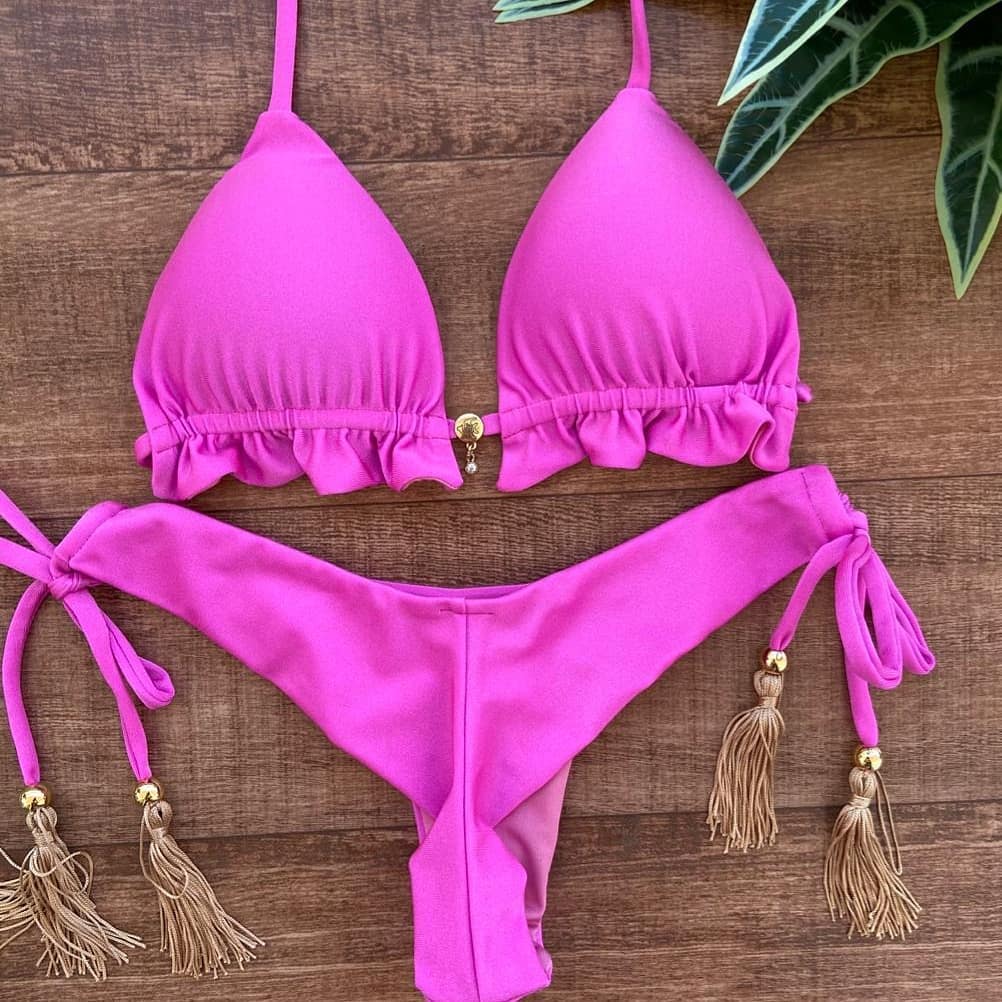 Solid Color Fashion Sling Bikini