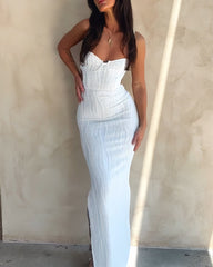 Solid color sleeveless sexy long maxi dress