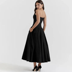 Black Strapless Corset Dress
