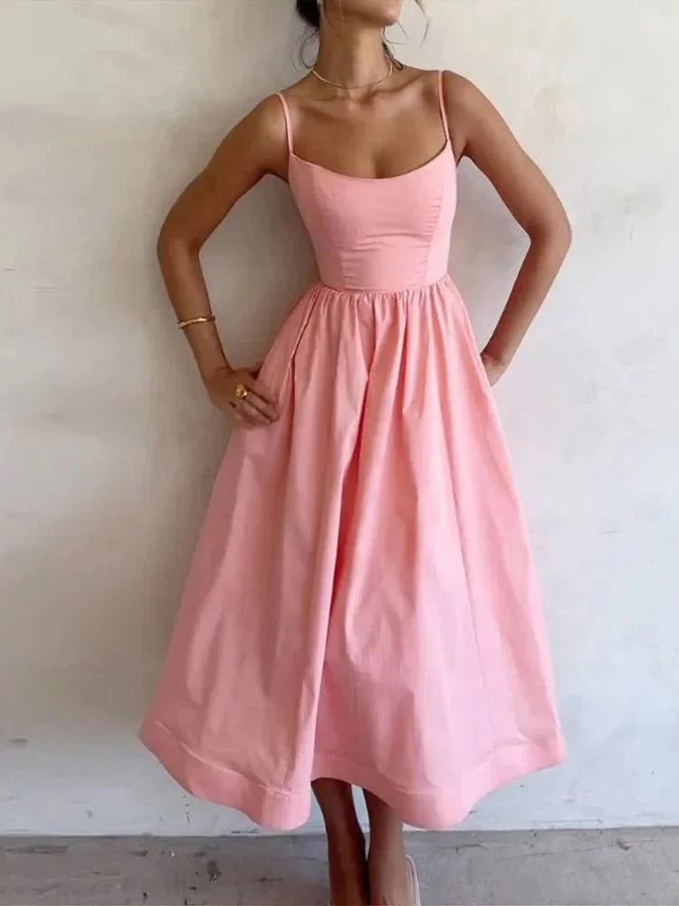 Elegant Fashion Midi Summer Dress