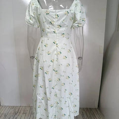 Floral Slim-Fit High Split Dress