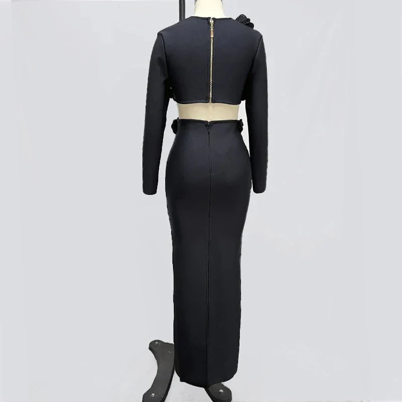 Flower Design Top Jacket & Skirt Set Dress