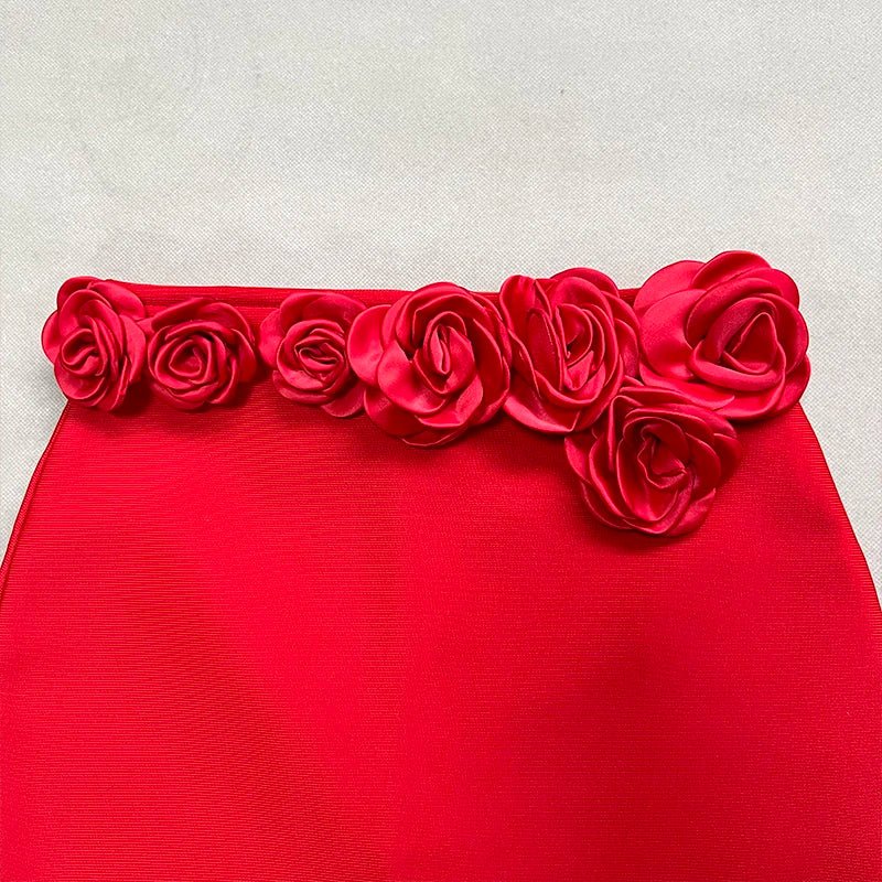 Flower Design Top Jacket & Skirt Set Dress
