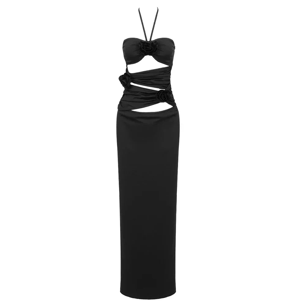 Flowers Design Sleeveless Summer Dress