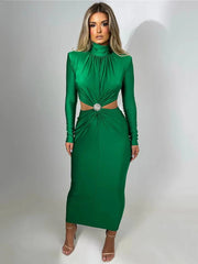 Hollow Out Turtleneck Dress