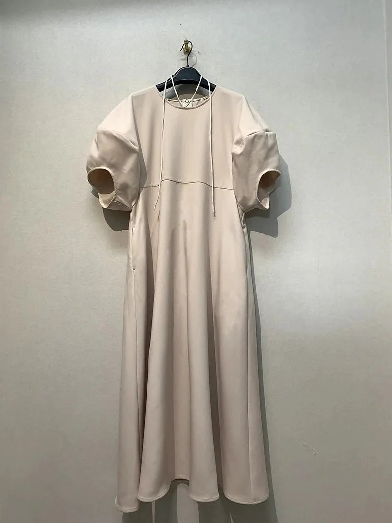 Lantern Short Sleeve A-line Casual Dresses