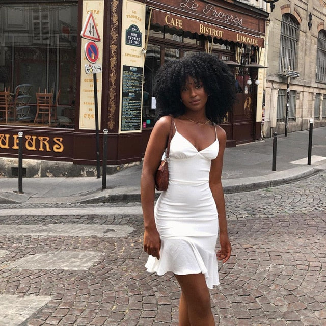 Ruffles Straps Mini Dress