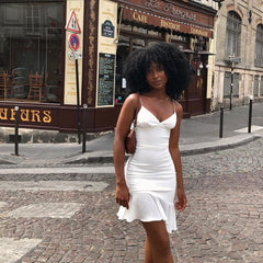 Ruffles Straps Mini Dress