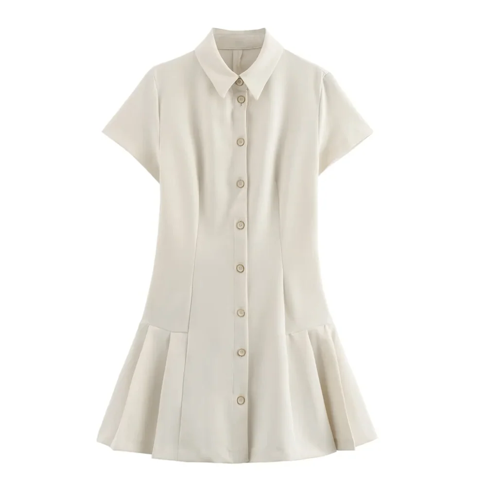 Slim Fit Waist Shirt Dress