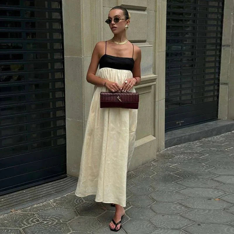 Square Neck Backless Summer Dress