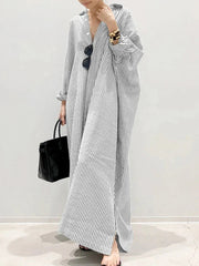 Stripe Printed Casual Loose Dress