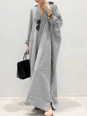 Stripe Printed Casual Loose Dress
