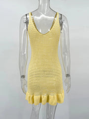 Summer Sleeveless Beach Knit Dress
