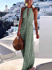 Vorioal Sexy Printed Maxi Dress
